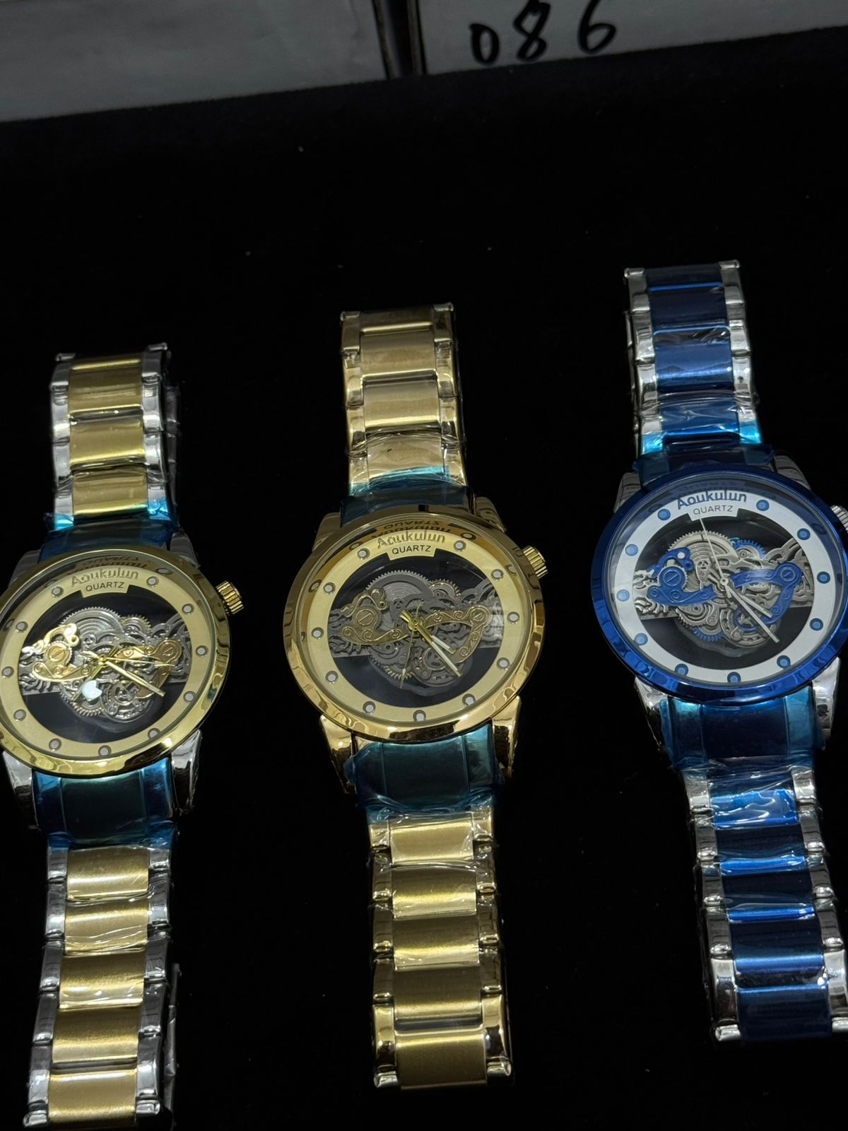 Luxury Skeleton Dial Quartz Watch - Image 3
