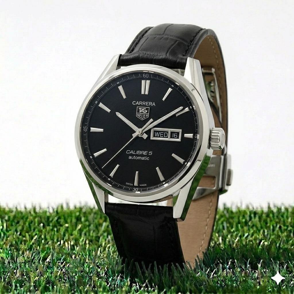 Carrera Calibre 5 - Luxury Swiss Watch With Leather Strap